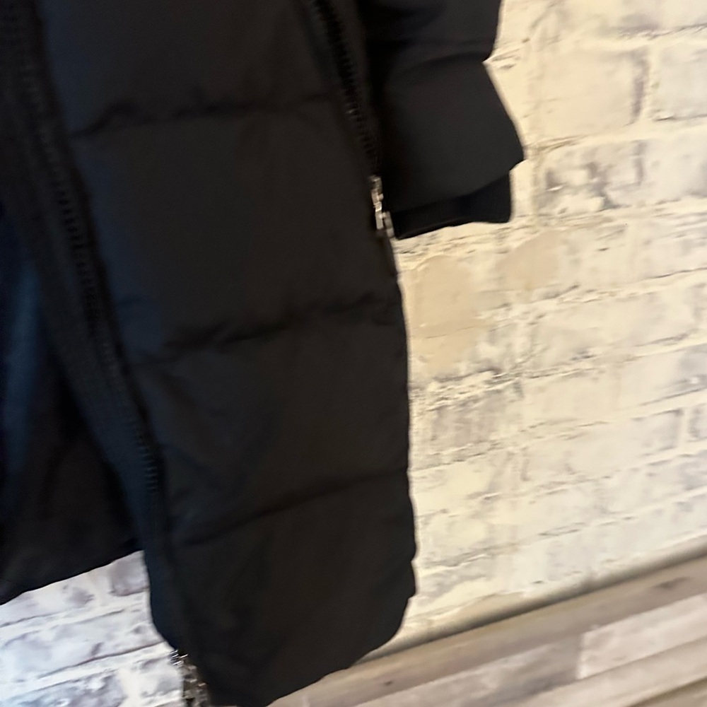 Ralph Lauren Long Black Puffer Coat Faux Fur Hood - Picture 9 of 10
